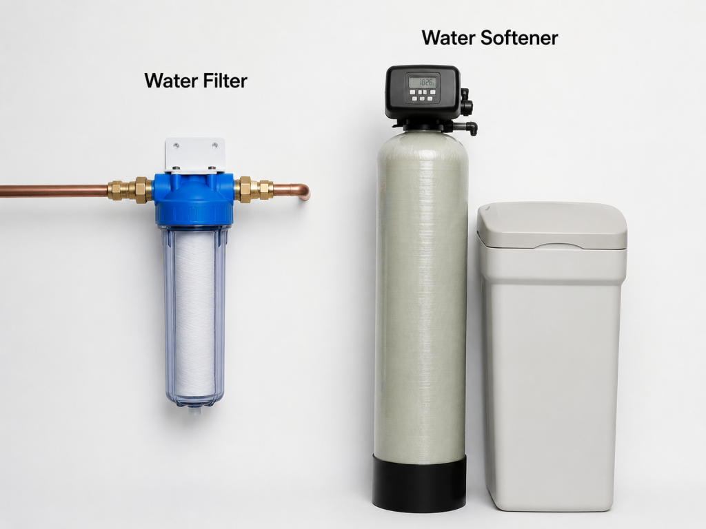 water softener vs water filter